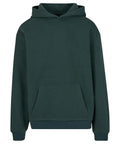 A dark green Hoodies sweatshirt with a hood, long sleeves, front kangaroo pocket, and ribbed cuffs and hem, shown on a white background.