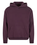 The Hoodies product is a plain, long-sleeved dark purple hoody with a front kangaroo pocket and hood, displayed against a white background.