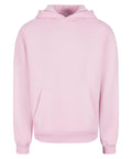The Hoodie is a plain light pink hooded sweatshirt with long sleeves and a front pouch pocket, shown against a white background.