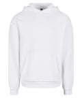 The Hoodies product is a plain white hooded jumper with long sleeves and a front kangaroo pocket, shown against a white background, featuring no visible logos or designs.