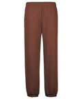 Sweatpants in brown featuring an elasticated waistband and cuffs. The plain design has no visible logos or patterns, shown against a white background.