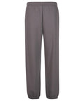 Sweatpants in plain grey, featuring an elastic waistband and ankle cuffs, shown against a white background.