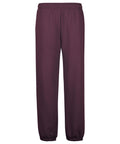 Maroon Jogging Bottoms featuring an elasticated waistband and elasticated cuffs at the ankles, displayed on a plain white background.