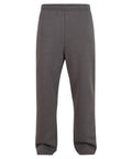 Trackwear plain grey sweatpants with an elastic waistband and relaxed fit, shown on a white background.