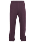 Trackwear joggers in plain dark purple feature a relaxed fit and elasticated waistband, with no visible logos or designs. Shown against a white background.