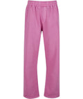 Sweatpants: Plain pink joggers with a comfortable elastic waistband and straight leg design, shown on a white background.