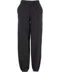 Tracksuit bottoms with an elasticated waistband and ankle cuffs, featuring side pockets and a relaxed fit. Shown in black against a white background.