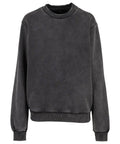 The Sweatshirts product is a plain, dark grey crew neck with long sleeves, ribbed cuffs, collar, and waistband, shown on a white background.