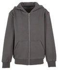 A grey zip-up "Hoodies" sweatshirt with a hood, two front pockets, ribbed cuffs, and ribbed hem is shown against a white background.