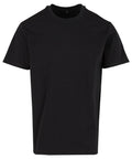 A plain black crew-neck short-sleeve T-shirt is displayed from the front against a white background, with no visible logos or designs.