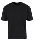 A plain black short-sleeve crew neck T-shirts product displayed on a white background, featuring a simple design with no visible logos, graphics, or patterns.