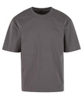 A solid grey T-shirt short-sleeve crew neck, made of soft lightweight fabric, is displayed from the front against a white background.