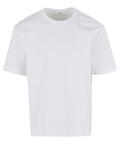 A plain white T-shirt short-sleeve shirt is shown against a white background, featuring a classic crew neckline, relaxed fit, and no visible logos or patterns.