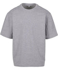 A grey T-shirt is shown against a white background, featuring short sleeves, a crew neckline, and soft fabric for comfort.