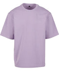 A plain lavender short-sleeved T-shirt, named T-shirts, with a crew neckline and no visible designs or logos is displayed against a white background.
