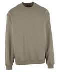 A taupe, long-sleeve crew neck sweatshirt from Sweatshirts, shown against a white background.