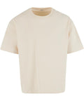 A plain, short-sleeved T-shirt is shown on a white background. It has a crew neckline, loose fit, and comes in beige or off-white with no visible logos or patterns.