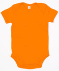The BZ010 short-sleeved baby onesie from Babybugz is displayed flat against a white background.