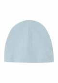 Babybugz BZ062: Light blue, plain round beanie hat displayed on a white background.