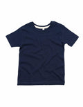 A plain navy blue short-sleeve t-shirt by Babybugz, product code BZ090, laid flat on a white background.