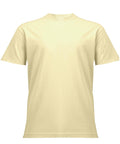 A plain, short-sleeved, light yellow T-shirt from the T-Shirts collection is shown laid flat, front-facing on a white background with no visible logos or designs.