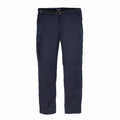 Craghoppers' CR231 pants in dark blue, featuring straight-leg design, multiple pockets, and an included belt.