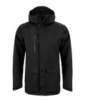 A black CR301 hooded jacket from Craghoppers, featuring a front zipper and two side pockets.