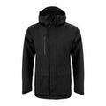 The Craghoppers CR305, a black hooded jacket with a zipper and front pockets, is displayed against a white background.