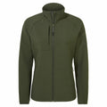 A Craghoppers CR310 zip-up jacket in green, featuring a high collar, long sleeves, pockets, and a simple design.