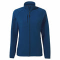 The CR310 by Craghoppers is pictured on a simple white backdrop. This blue jacket includes a high collar, long sleeves, and convenient zipped pockets located on the sides and chest.