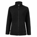 CR316 by Craghoppers is a black fleece jacket featuring a zip-up design, high collar, and two side pockets with zippers.