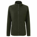 The CR316 from Craghoppers is a green fleece jacket featuring a full zipper, high collar, long sleeves, and two side pockets.
