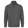 A gray Craghoppers CR317 quarter-zip fleece pullover with long sleeves displayed against a white background.