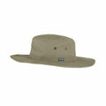 A Craghoppers CR601 hat in green, featuring a wide brim, two ventilation eyelets on each side, and a small tag on the band.