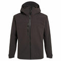 Craghoppers' CR700 is a black hooded jacket with a front zipper and chest pocket, featuring adjustable drawstrings on the hood.