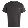 A Craghoppers CR704 T-shirt in plain black featuring a front pocket and a small logo above it.