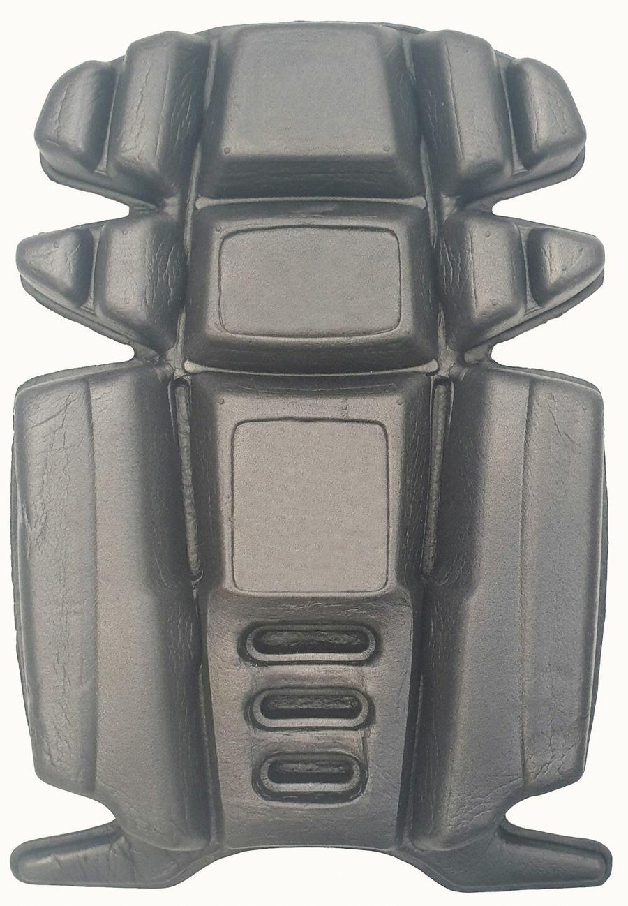 CR707 by Craghoppers is a black, padded protective gear piece featuring multiple segments and rectangular designs, with three circular indents positioned near the bottom.