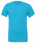 A Bella + Canvas CV001 t-shirt in plain turquoise, set against a white background.