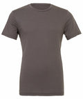 A plain, short-sleeved gray T-shirt by Bella + Canvas, product number CV001, displayed against a white background.