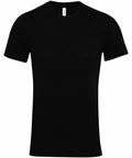 A Bella + Canvas CV001 t-shirt in black, set against a white background.