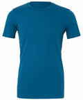 A plain teal t-shirt from Bella + Canvas (product code: CV001) is showcased on a white background. The shirt boasts short sleeves, a crew neckline, and a simple, classic design.