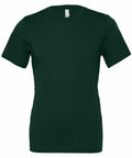 Bella + Canvas CV001, a plain dark green short-sleeve T-shirt, is showcased against a white background.