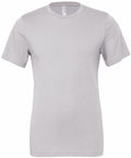 A lightweight and smooth plain gray T-shirt, featuring short sleeves and a round neckline, is showcased against a white background. It's designed for casual wear and belongs to the CV001 collection by Bella + Canvas.