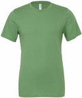 A Bella + Canvas T-shirt, model CV001, displayed against a white backdrop. The shirt features short sleeves and a round neckline in a plain green color.