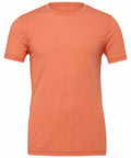 A Bella + Canvas CV001 T-shirt featuring a simple, short-sleeved design with a crew neckline in a soft orange hue. It is presented against a white background, highlighting the front view.