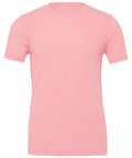 A plain pink Bella + Canvas CV001 T-shirt with short sleeves on a white background.