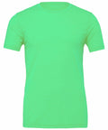 A plain, bright green T-shirt from the Bella + Canvas collection, featuring short sleeves, a round neck, and a soft fabric texture. The shirt is displayed against a white background.