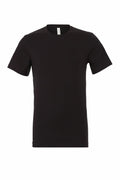 Bella + Canvas CV001 short-sleeve T-shirt in plain black, set against a white backdrop.