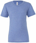 A Bella + Canvas CV003 plain blue short-sleeve T-shirt displayed on a white background.