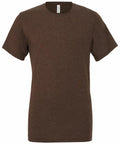 The Bella + Canvas CV003 T-shirt, shown against a white background, features short sleeves and a crew neckline, crafted from soft, comfortable fabric in a plain brown color.